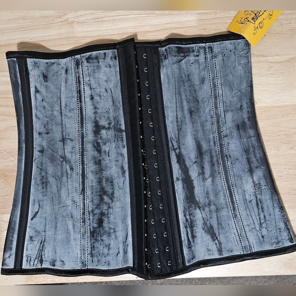 Latex Gray Waist Trainer Corset